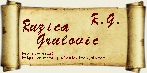 Ružica Grulović vizit kartica